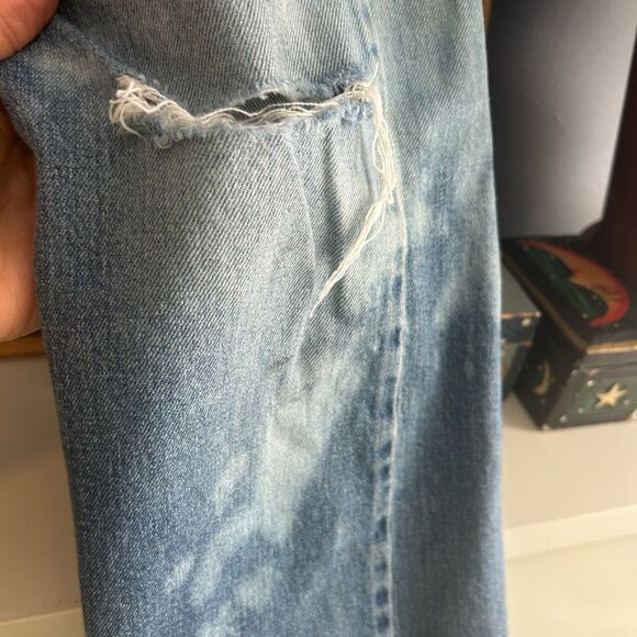 Levi's Distressed Upcycled Straight Blue Jeans 32" X 30" - Picture 11 of 16